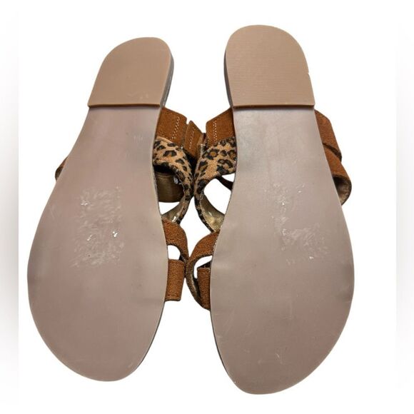 Minnetonka Women's Brown and Leopard Sandals - Picture 3 of 5